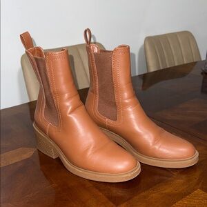 Tan Leather Ankle Boots